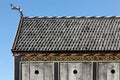 Roof and details of a viking church in Moesgaard Royalty Free Stock Photo