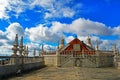 On the roof of famous Monastery Saint Vicente de Fora. Lisbon, P