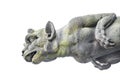 Roof figure of scary gargoyle at main facade of cathedral in Mag Royalty Free Stock Photo