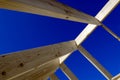 Roof frame and clear blue sky Royalty Free Stock Photo