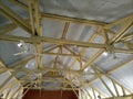roof frame construction with a span of 5 meters Royalty Free Stock Photo