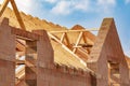 Roof frame rafters. Building a new house. Royalty Free Stock Photo
