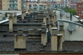 Roof full of chimneys and antennas Royalty Free Stock Photo