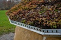 the roof of a garden house or chaupy with a flat, Royalty Free Stock Photo