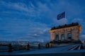 On the roof of the German Reichstag, parliament