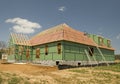 Roof Goes On New Home Royalty Free Stock Photo