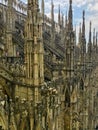 Fantasy city - Rooftops of Duomo Cathedral, Milan, Italy.