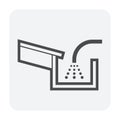 Gutter cleaning icon Royalty Free Stock Photo