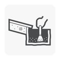 Gutter cleaning icon Royalty Free Stock Photo