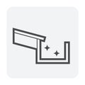 Gutter cleaning icon Royalty Free Stock Photo