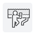 Gutter cleaning icon Royalty Free Stock Photo