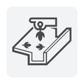 Gutter cleaning icon Royalty Free Stock Photo