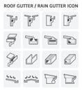 Roof gutter icon