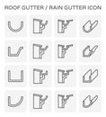 Roof gutter icon