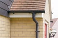 Roof Guttering horizontal view Royalty Free Stock Photo
