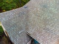 Roof with hail damage and markings from inspection Royalty Free Stock Photo