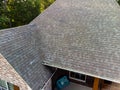 Roof with hail damage and markings from inspection Royalty Free Stock Photo