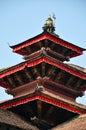 Roof of Hanuman Dhoka at Basantapur Durbar square in Kathmandu Royalty Free Stock Photo