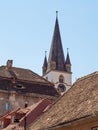 Historic building rooftop, in Sibiu Royalty Free Stock Photo