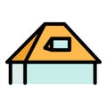 Roof of the house icon color outline vector Royalty Free Stock Photo