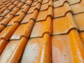 the roof of house made with rooftile. Royalty Free Stock Photo