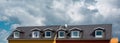 The roof of the house with nice window Royalty Free Stock Photo