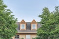 Roof of a house with two gabled dormer windows at Utah Royalty Free Stock Photo