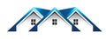 Roof houses logo Royalty Free Stock Photo