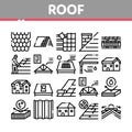 Roof Housetop Material Collection Icons Set Vector Royalty Free Stock Photo