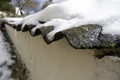 Roof with ice and snow