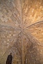 Roof inside temple building in Acropolis of Ialysos in Rhodes island of Greece