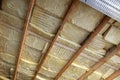 Roof with Insulation Royalty Free Stock Photo