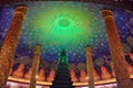 roof interior of the Phrarathchamongkhon Stupa in Wat Paknam Bhasicharoen, Bangkok, Thailand