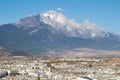 The roof of Lijiang City mountain View Royalty Free Stock Photo