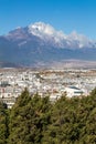 The roof of Lijiang City mountain View Royalty Free Stock Photo