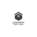 Roof logo design. Property logo template. Architect logo template. Architecture, construction or house developing consultant