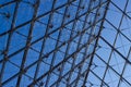 Roof of the Louvre entrance pyramid, Paris, France Royalty Free Stock Photo