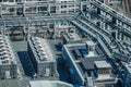 The roof of the machine room of a high-rise building