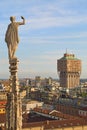 The roof of the Milan Cathedral Duomo di Milano Royalty Free Stock Photo