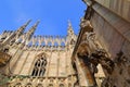 The roof of the Milan Cathedral Duomo di Milano Royalty Free Stock Photo