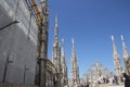 The roof of the Milan Cathedral. Italy, europe. Royalty Free Stock Photo