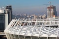 Roof of modern National Olympic Sports Complex Stadium in Kiev, Ukraine