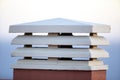 Roof of the new modern house with ventilation chimneys Royalty Free Stock Photo