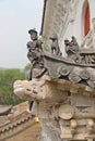 The roof of old building in china