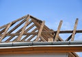 Roof of an old demolished building Royalty Free Stock Photo