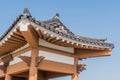 Roof of oriental gazebo with tiled roof Royalty Free Stock Photo