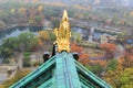 Roof ornament at Osaka Castle in the form of shachi Royalty Free Stock Photo