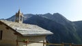 Roof ot the chapel at Bessen Haut - Pidemont Italy