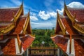 Roof of Pagoda in Wat Chalong or Chaitharam Temple