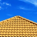 Roof pattern and blue sky